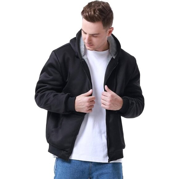 ❤️ Hoodies  for Men Full Zip Up Fleece Jackets Heavyweight Sweatershirts - Picture 2 of 6